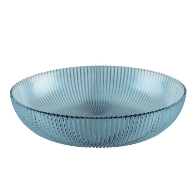 Glass Salad Bowl with Scalloped Edge 22.50 cm