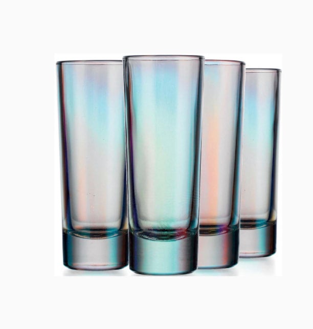 Iridescent Tumbler Glasses, Set of 4